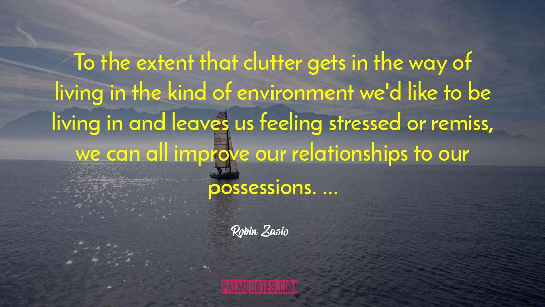 Robin Zasio Quotes: To the extent that clutter