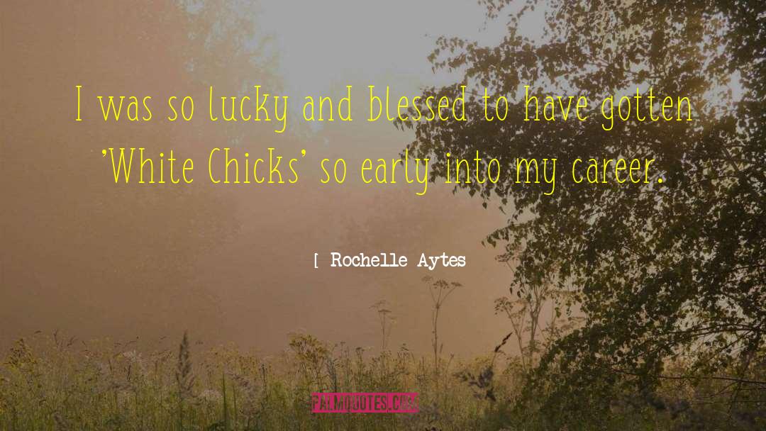 Rochelle Aytes Quotes: I was so lucky and