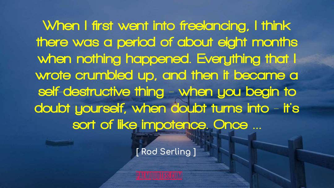 Rod Serling Quotes: When I first went into