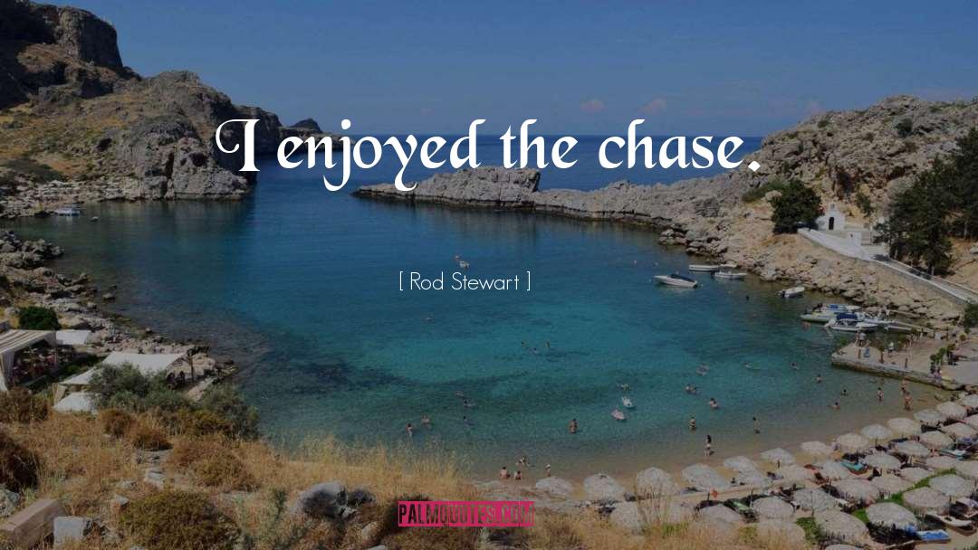 Rod Stewart Quotes: I enjoyed the chase.