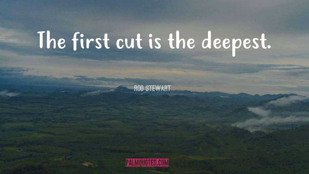 Rod Stewart Quotes: The first cut is the