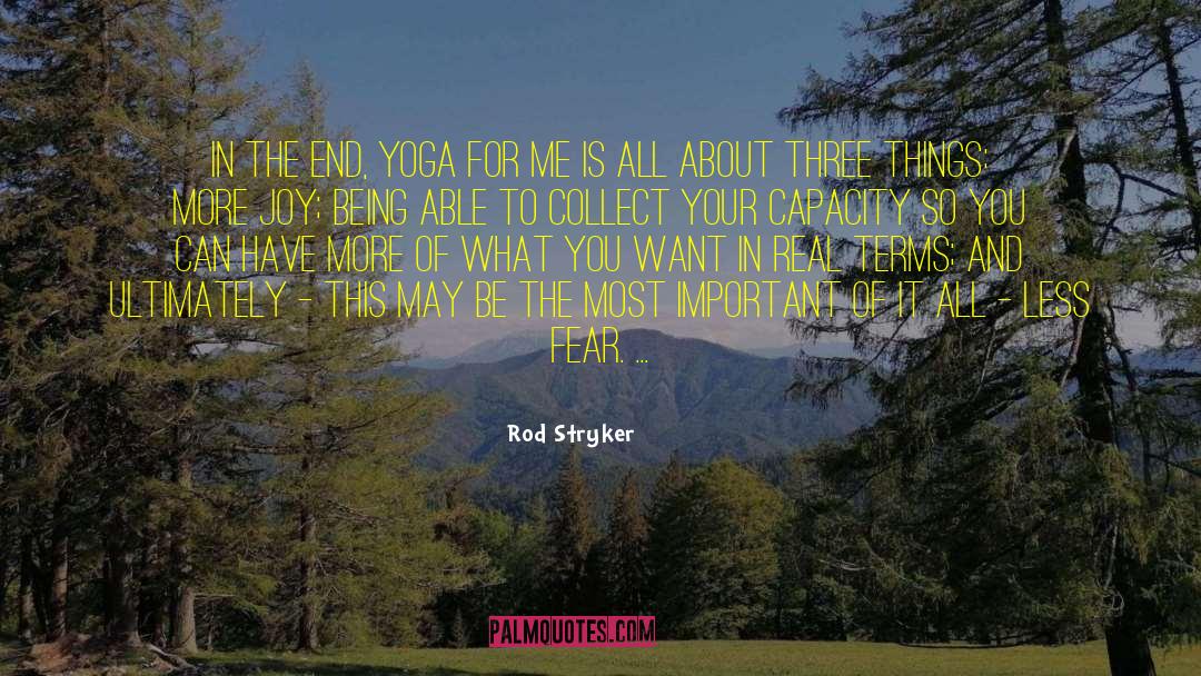 Rod Stryker Quotes: In the end, yoga for