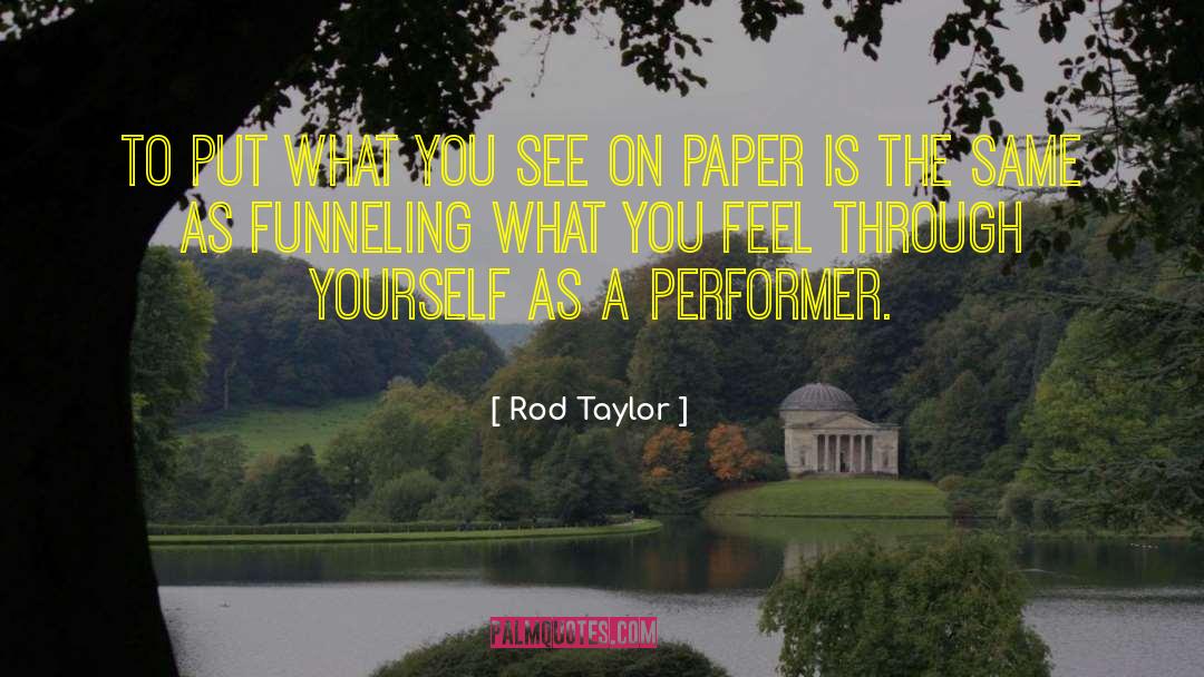 Rod Taylor Quotes: To put what you see