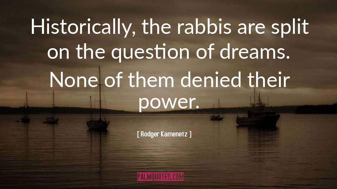 Rodger Kamenetz Quotes: Historically, the rabbis are split