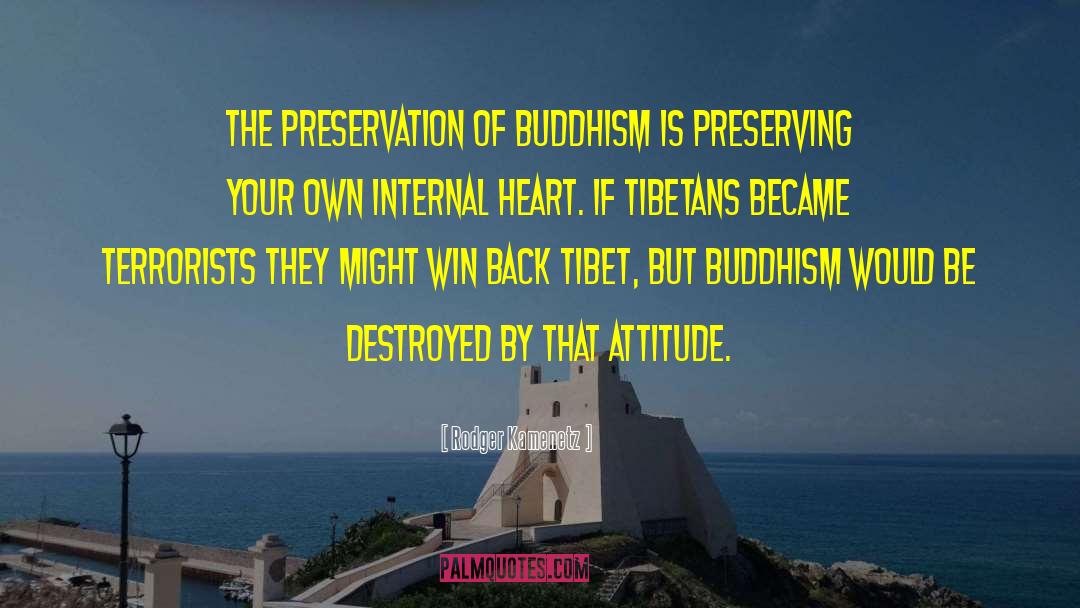 Rodger Kamenetz Quotes: The preservation of Buddhism is