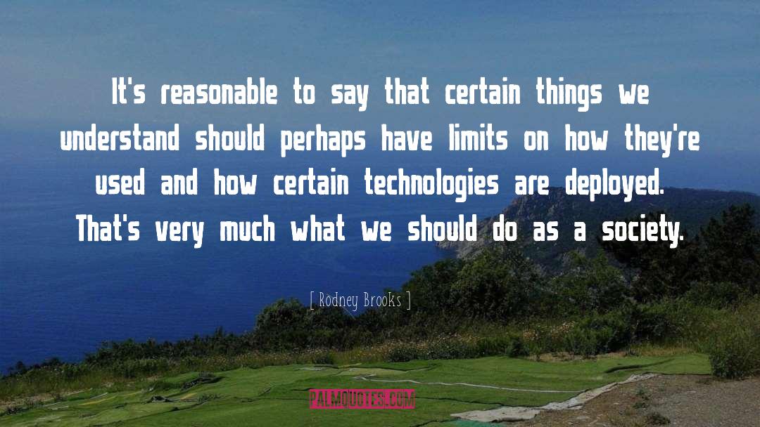 Rodney Brooks Quotes: It's reasonable to say that