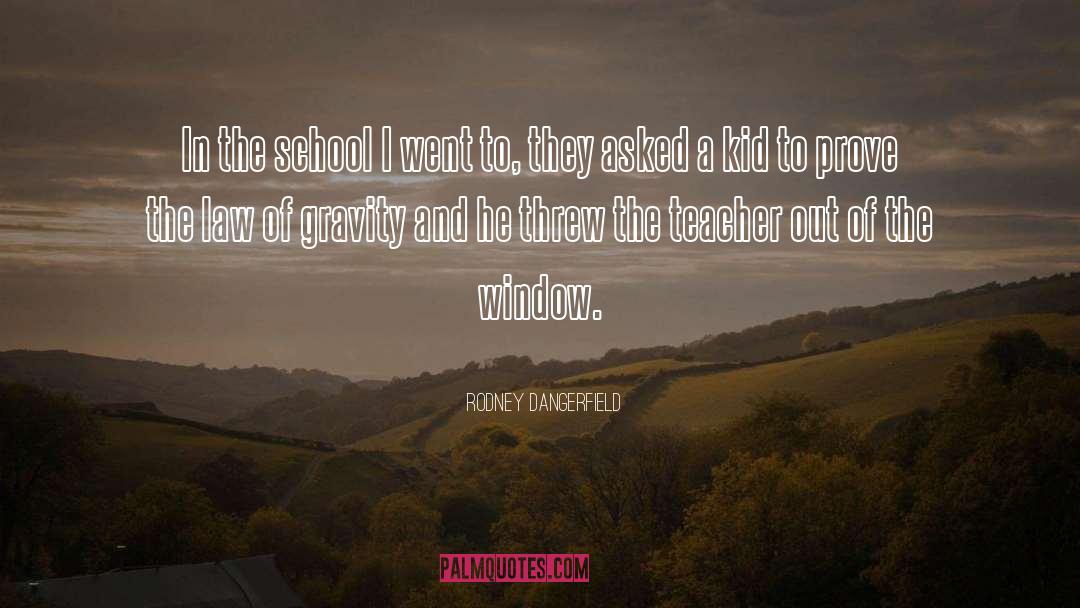 Rodney Dangerfield Quotes: In the school I went