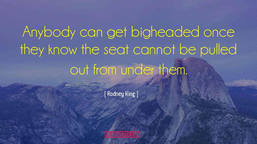 Rodney King Quotes: Anybody can get bigheaded once