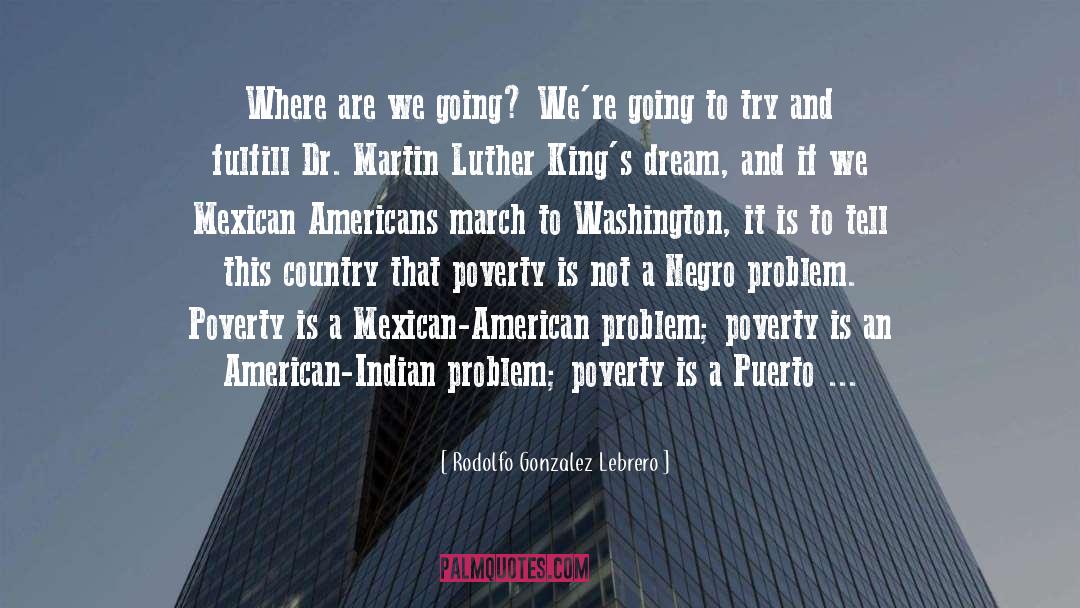 Rodolfo Gonzalez Lebrero Quotes: Where are we going? We're