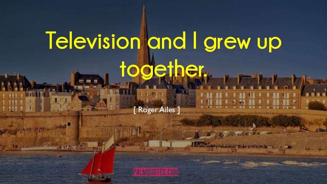 Roger Ailes Quotes: Television and I grew up