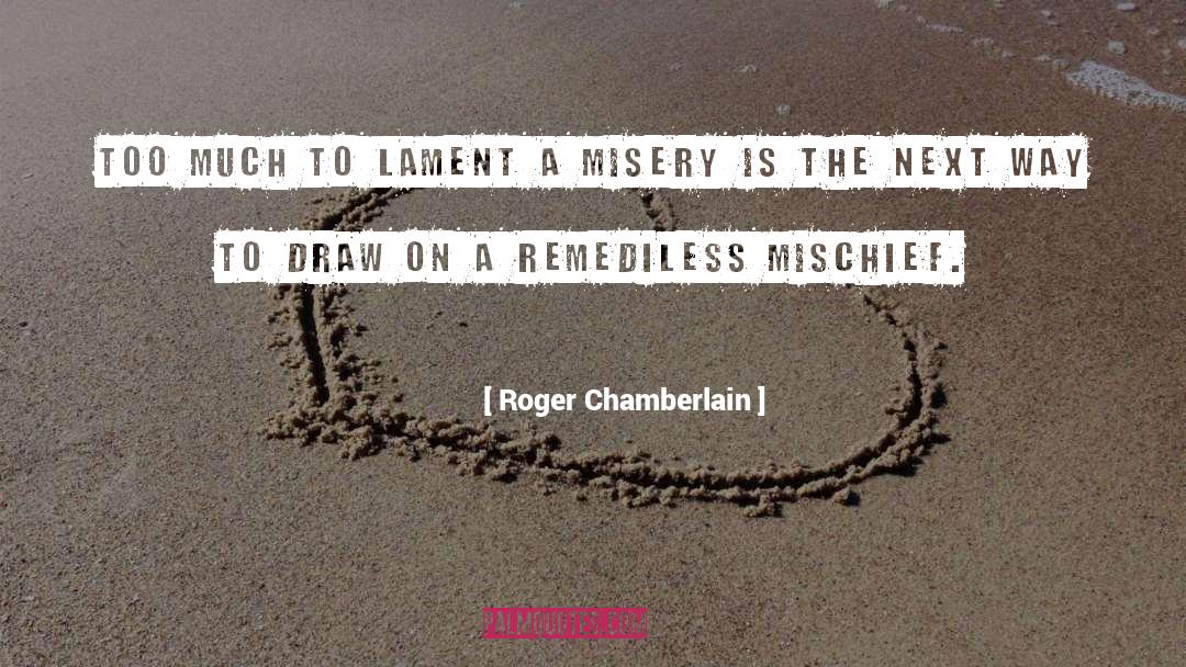 Roger Chamberlain Quotes: Too much to lament a