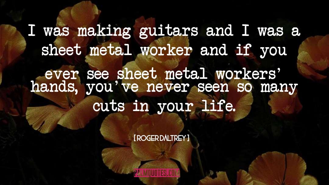 Roger Daltrey Quotes: I was making guitars and