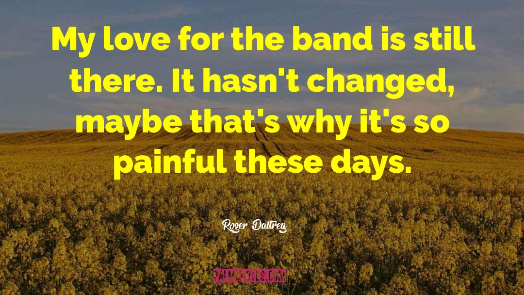 Roger Daltrey Quotes: My love for the band