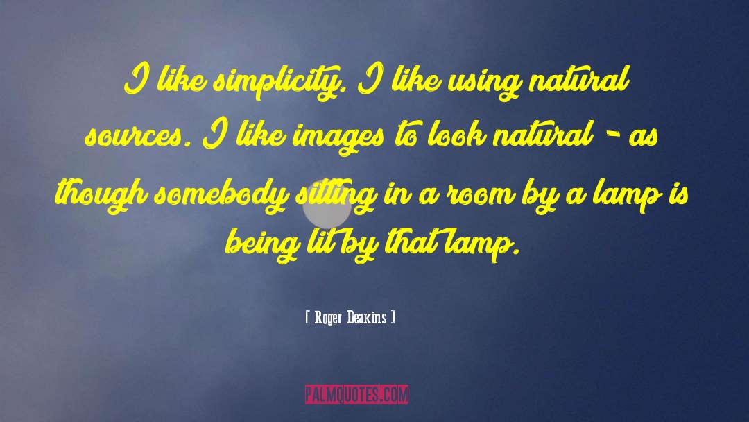 Roger Deakins Quotes: I like simplicity. I like