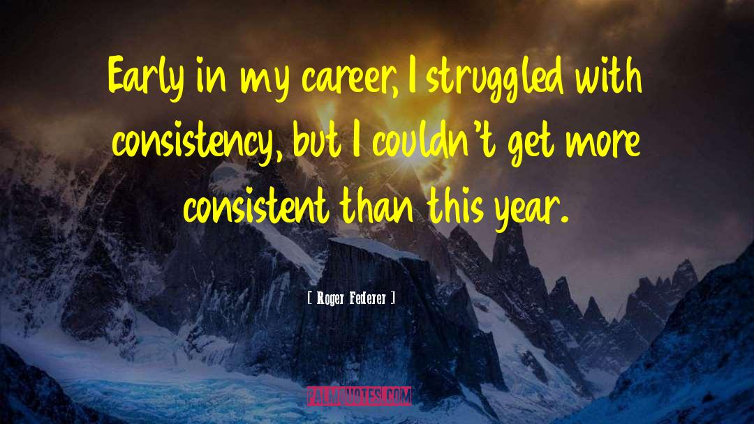 Roger Federer Quotes: Early in my career, I