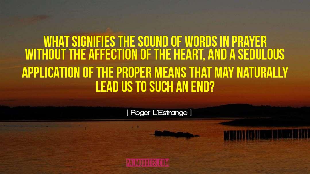 Roger L'Estrange Quotes: What signifies the sound of