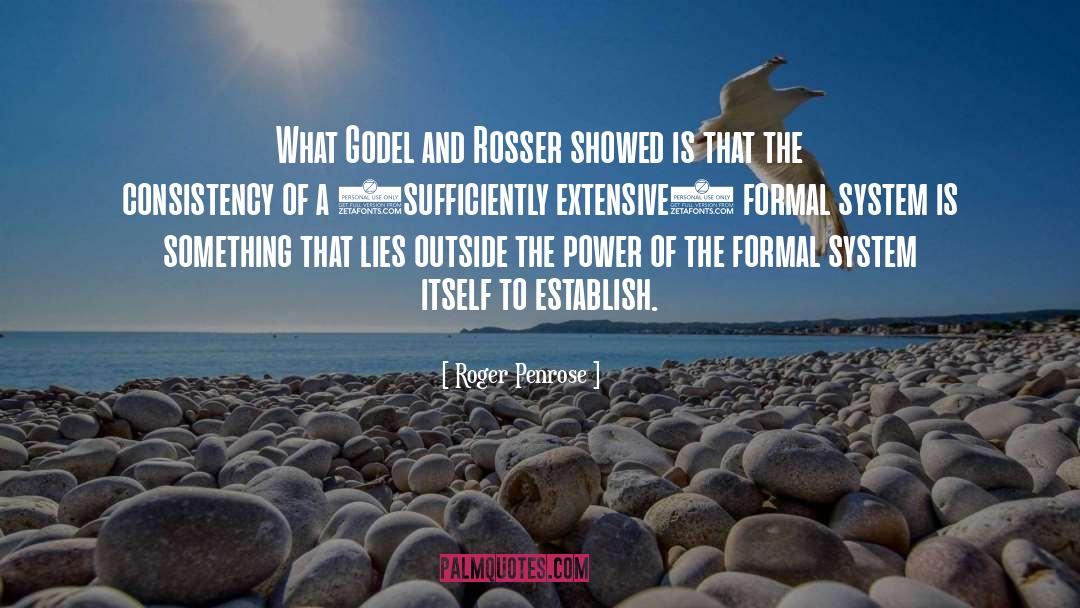 Roger Penrose Quotes: What Godel and Rosser showed