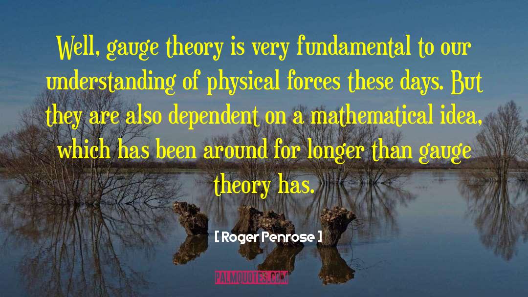 Roger Penrose Quotes: Well, gauge theory is very