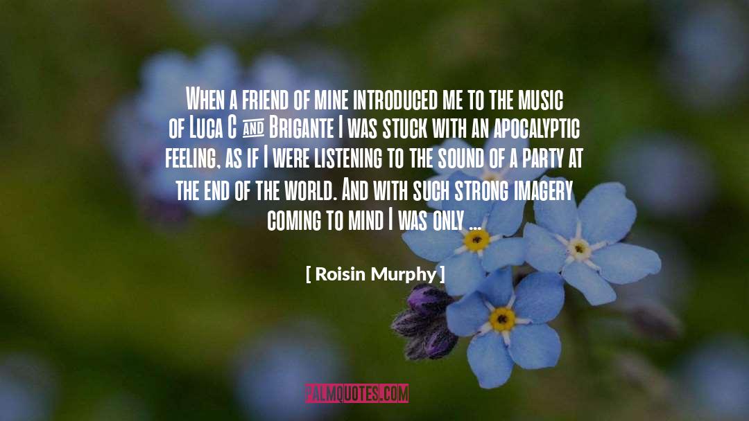 Roisin Murphy Quotes: When a friend of mine