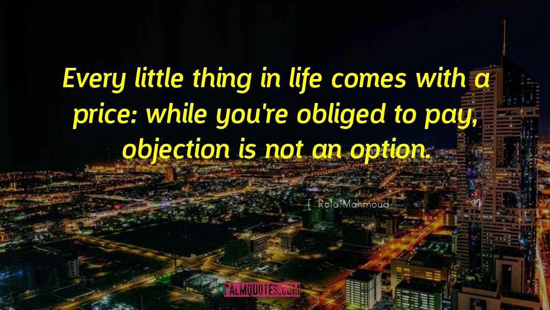 Rola Mahmoud Quotes: Every little thing in life