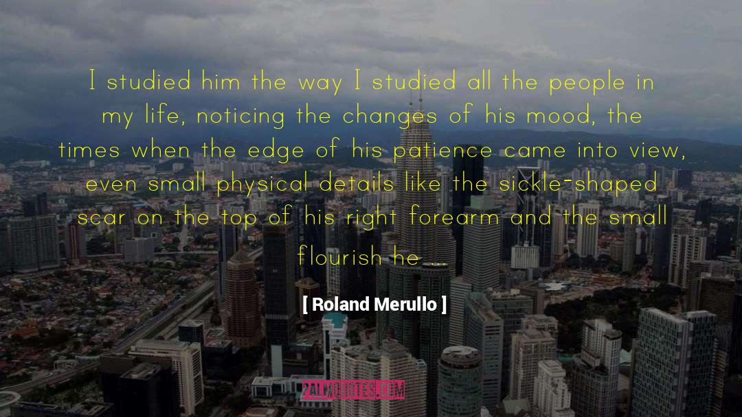 Roland Merullo Quotes: I studied him the way