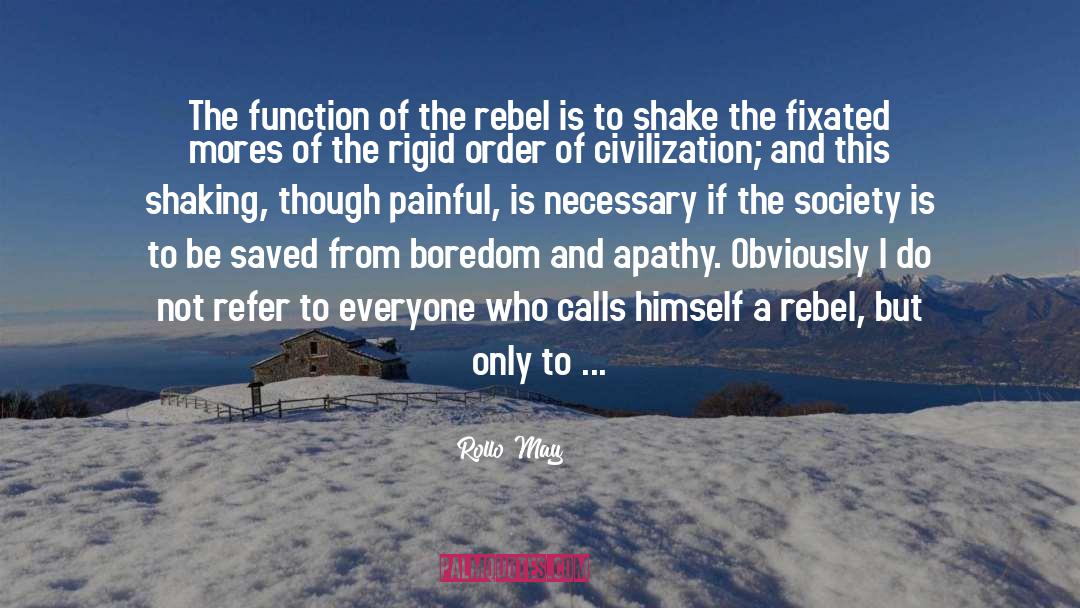 Rollo May Quotes: The function of the rebel