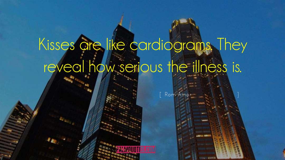Rom Amor Quotes: Kisses are like cardiograms. They