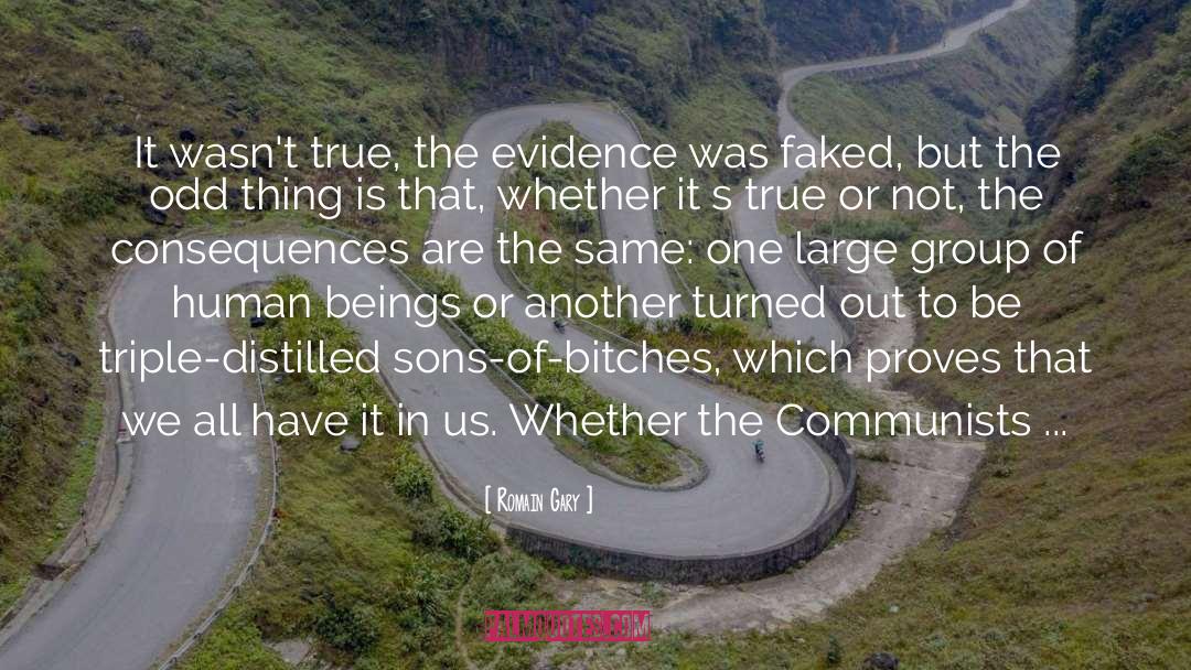 Romain Gary Quotes: It wasn't true, the evidence