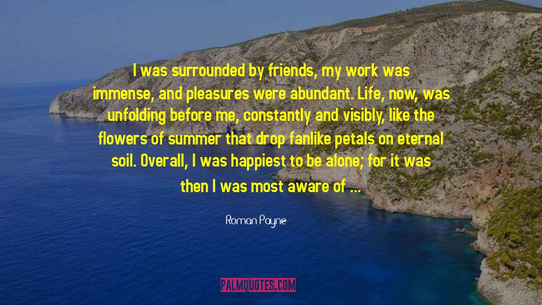 Roman Payne Quotes: I was surrounded by friends,