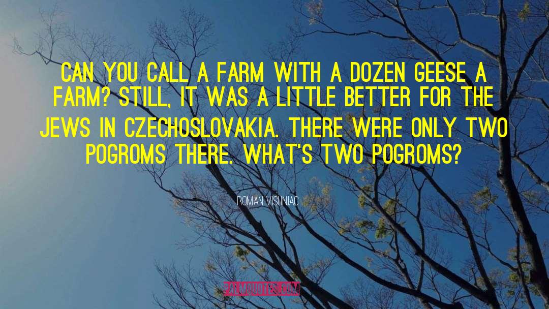 Roman Vishniac Quotes: Can you call a farm