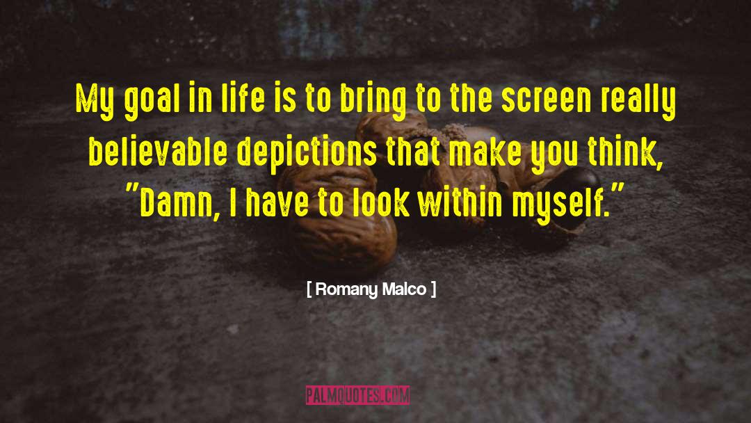 Romany Malco Quotes: My goal in life is