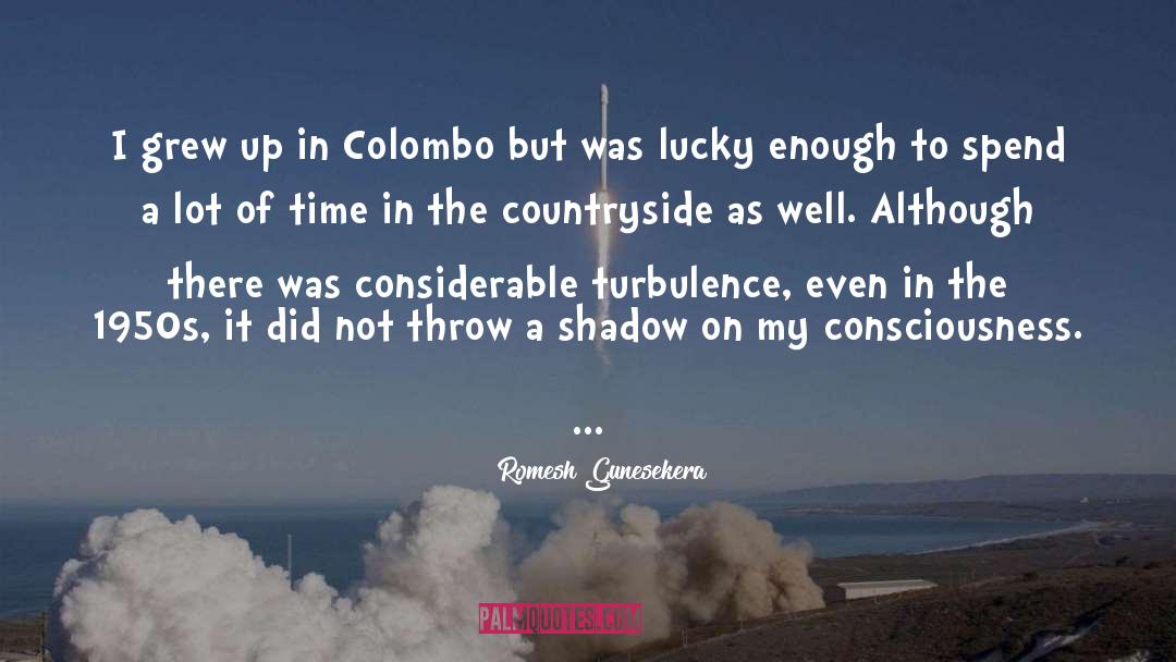 Romesh Gunesekera Quotes: I grew up in Colombo