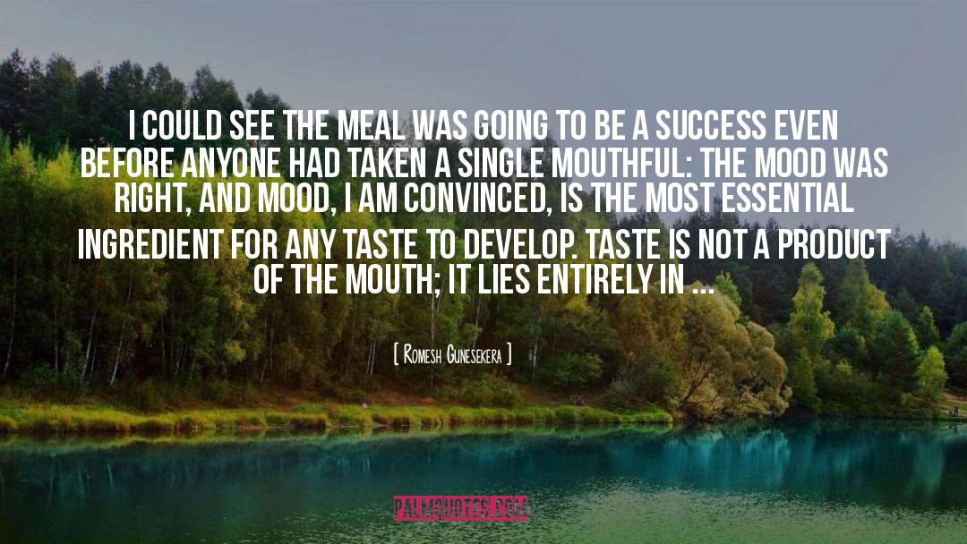 Romesh Gunesekera Quotes: I could see the meal