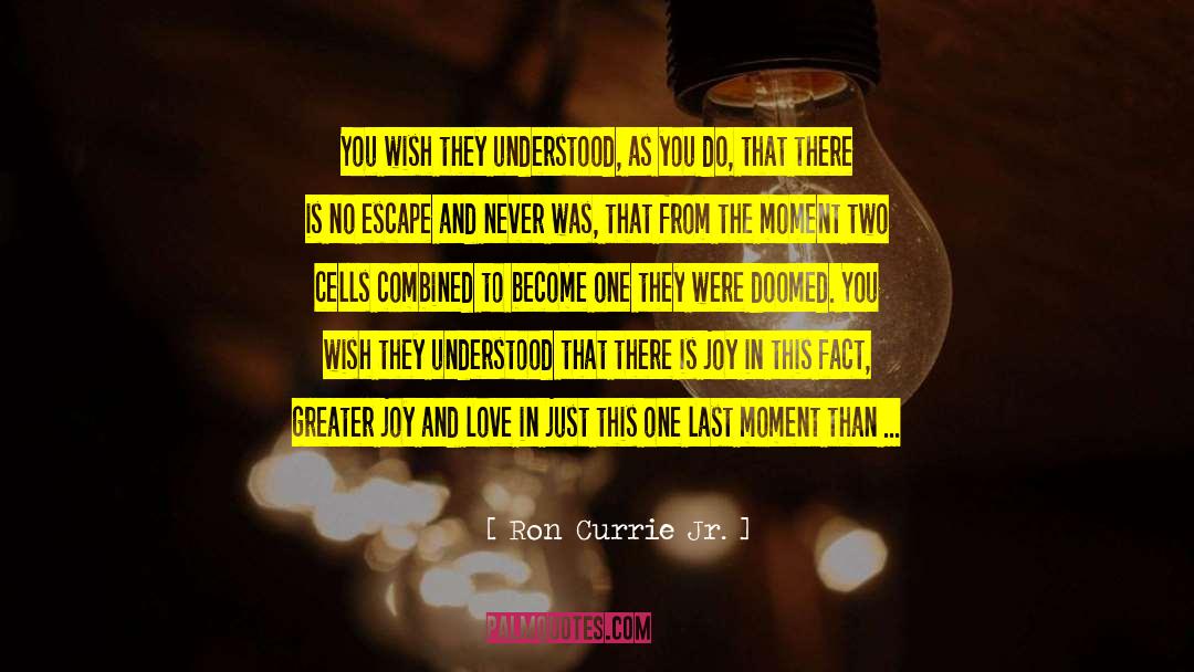 Ron Currie Jr. Quotes: You wish they understood, as