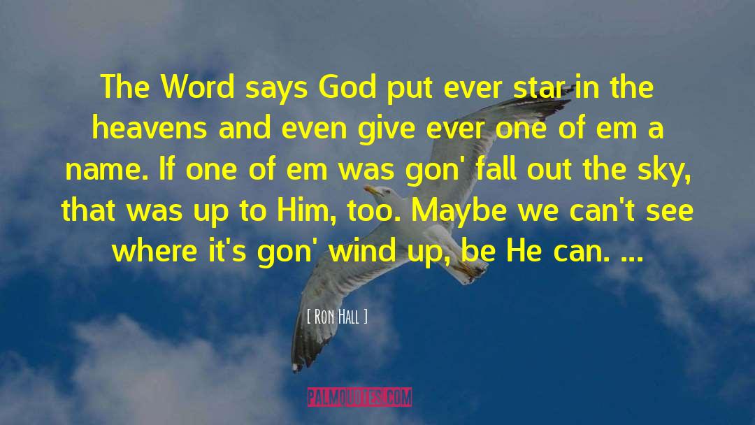 Ron Hall Quotes: The Word says God put