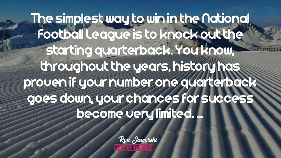 Ron Jaworski Quotes: The simplest way to win