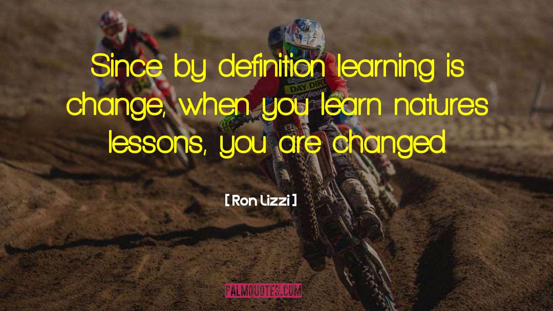Ron Lizzi Quotes: Since by definition learning is