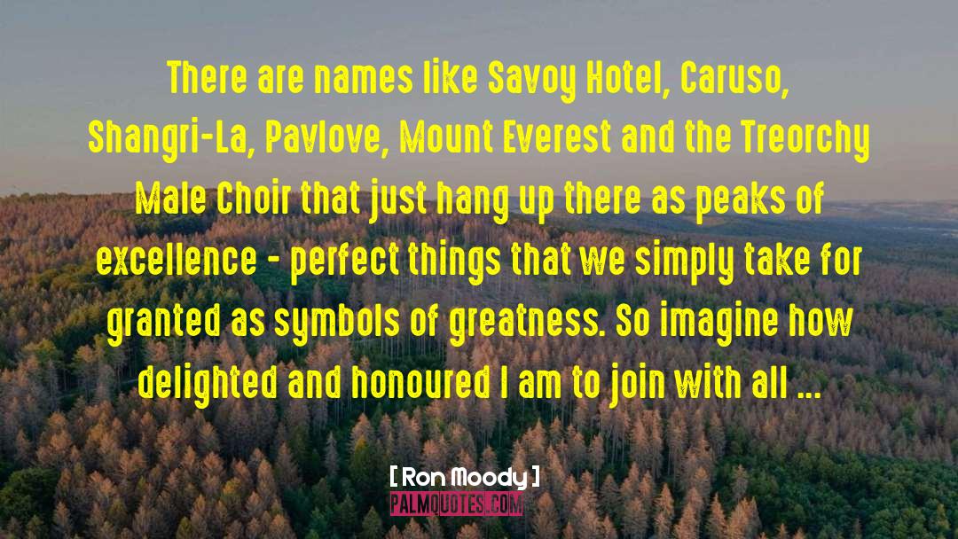 Ron Moody Quotes: There are names like Savoy