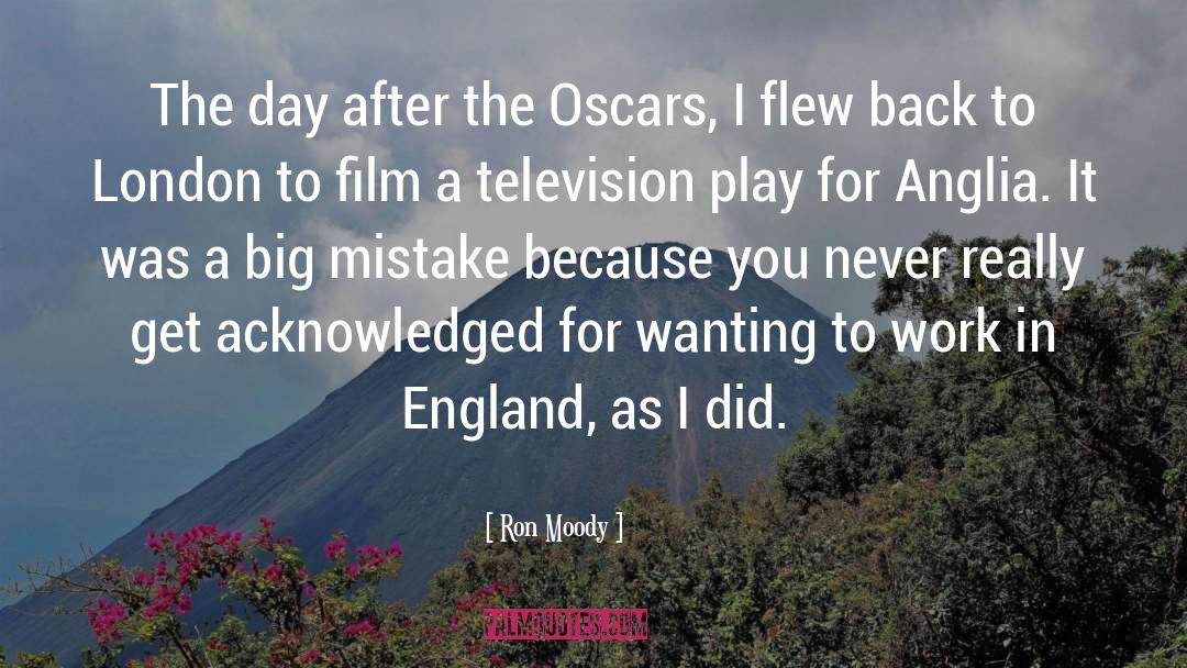 Ron Moody Quotes: The day after the Oscars,