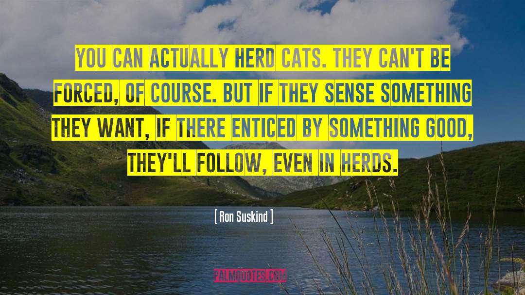 Ron Suskind Quotes: You can actually herd cats.