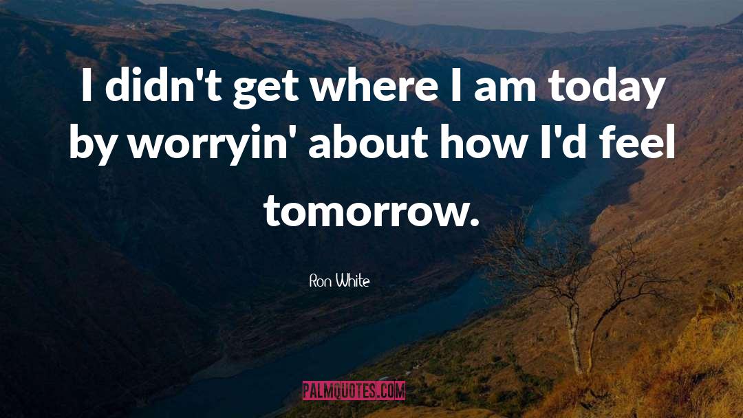 Ron White Quotes: I didn't get where I