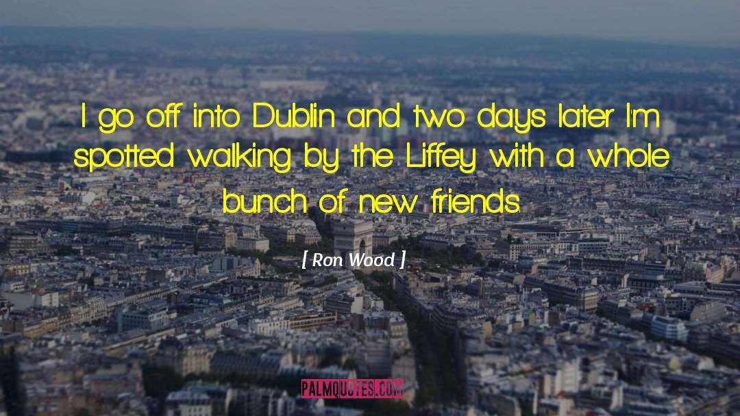 Ron Wood Quotes: I go off into Dublin