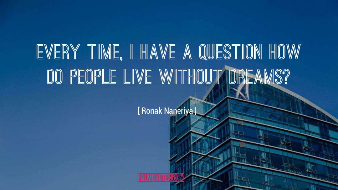Ronak Naneriya Quotes: Every time, I have a