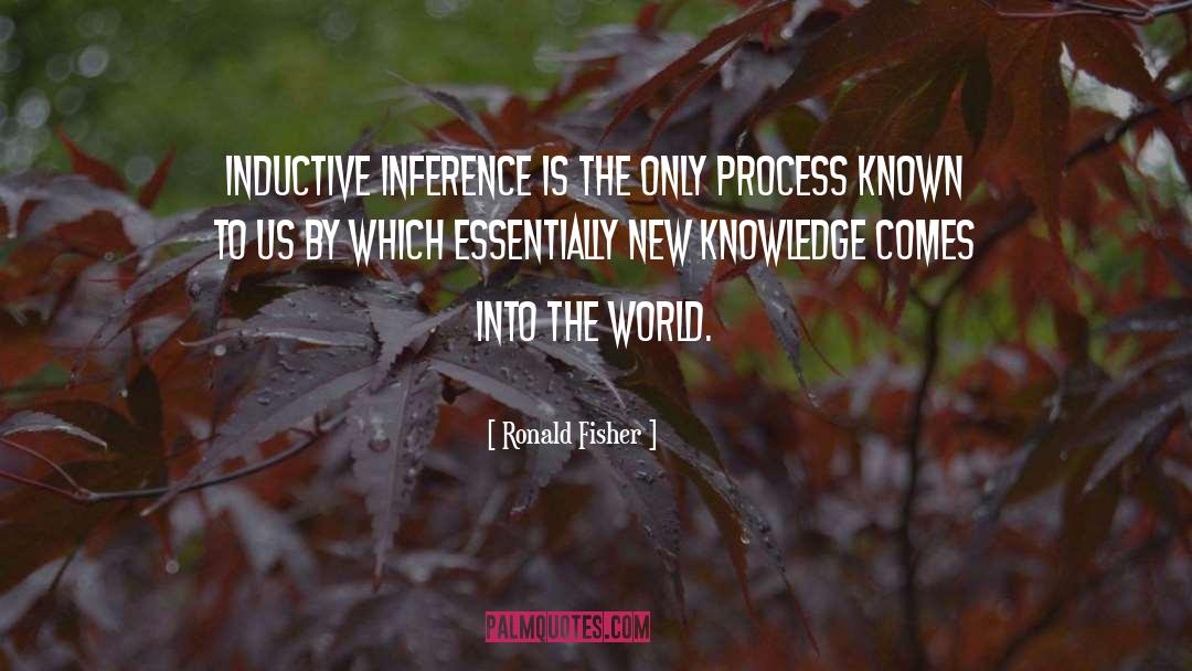 Ronald Fisher Quotes: Inductive inference is the only