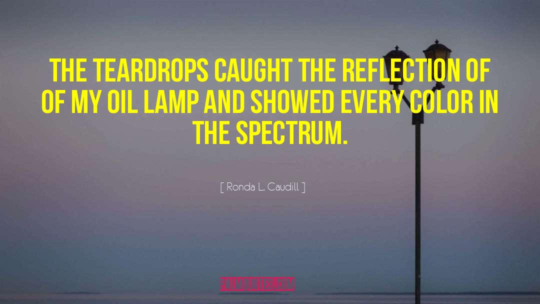 Ronda L. Caudill Quotes: The teardrops caught the reflection
