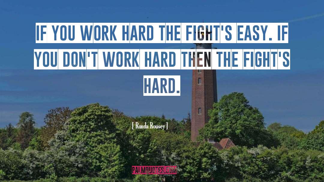 Ronda Rousey Quotes: If you work hard the