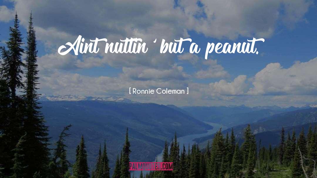 Ronnie Coleman Quotes: Aint nuttin' but a peanut.