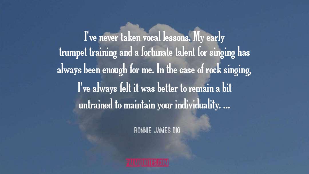 Ronnie James Dio Quotes: I've never taken vocal lessons.