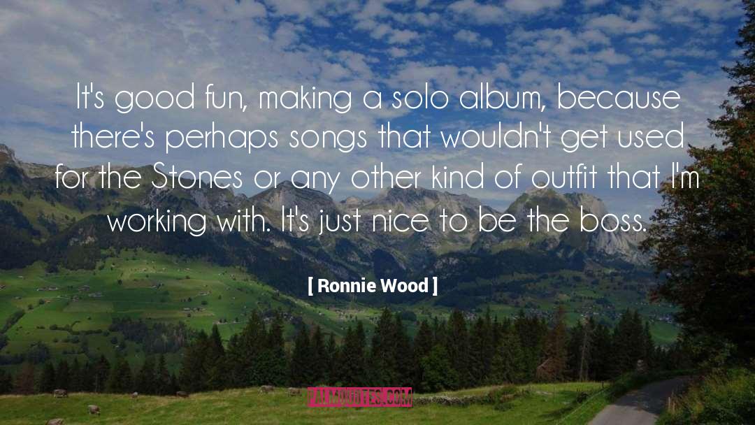 Ronnie Wood Quotes: It's good fun, making a