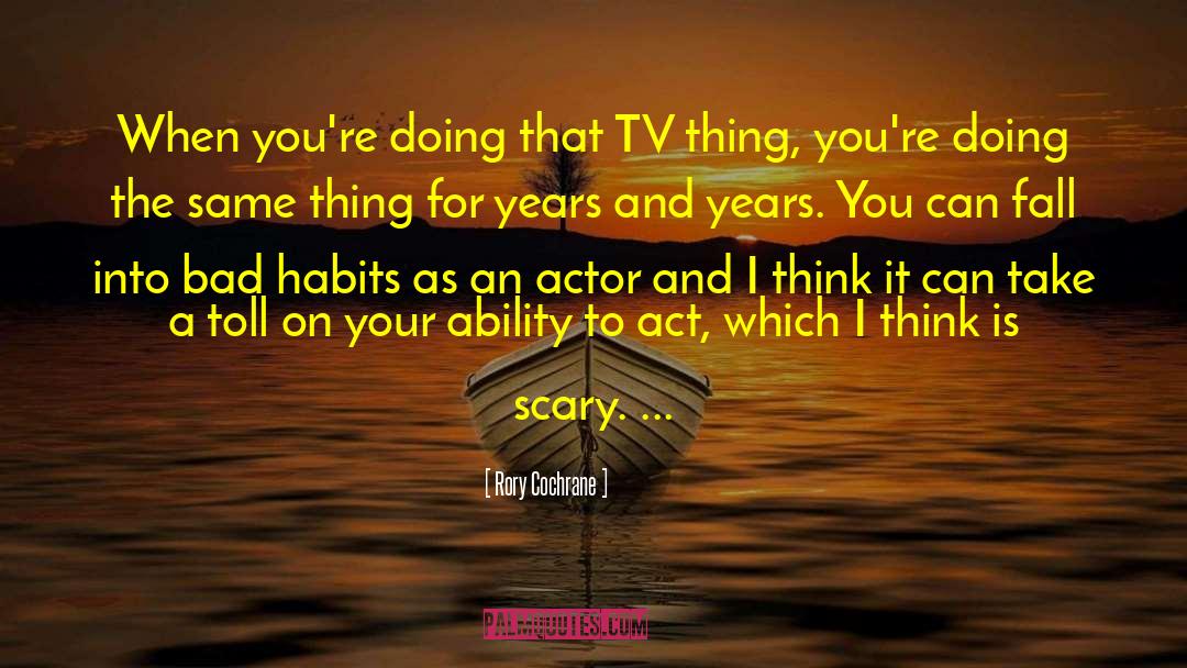 Rory Cochrane Quotes: When you're doing that TV